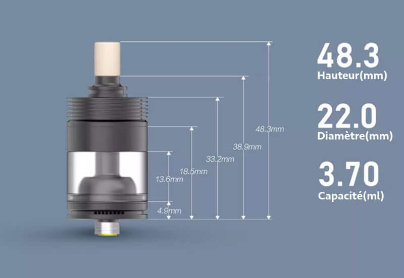 BP Mods Pioneer RTA - Dimensions